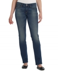 Looking for a flattering fit? Check out Levi's slightly curvy-fit jeans, featuring a no-gap waistband and snug silhouette. Perfect for girls with slight curves.