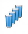 Kraftware Double Wall Insulated 24-Ounce Acrylic Drinkware, Blue, Set of 4