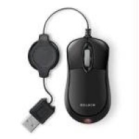 Belkin USB Mobile Retractable Mouse (Black)