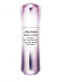 A super brightening serum created to diminish stubborn dark spots in 10 days and prevent future pigmentation from appearing. Formulated with smoothing and re-texturizing ingredients to enhance clarity and radiance for flawless, perfectly even-toned skin. Developed with advanced Shiseido Multi-Action Brightening System+, targeting all types of hyper-pigmentation and their causes: dark spots, age spots, acne scars and uneven skin tones. 1 oz.