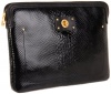 MARC by Marc Jacobs Tech Turnlock Python Shine Print Patent Leather 13 Laptop/Notebook/Tablet Case - Black