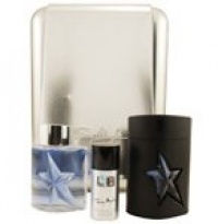 Angel By Thierry Mugler Gift Set for Men: EDT Spray Rubber Bottle 1.7 Oz & Aftershave 1.7 Oz & Deodorant Stick Alcohol Free .7 Oz