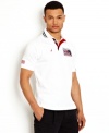 Well-rounded. Show off your cultured side in this England polo shirt from Nautica.