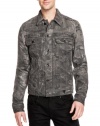 GUESS Camo-Printed Denim Jacket