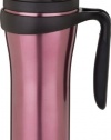 Trudeau Paige 16-Ounce Stainless Steel Travel Mug, Pink