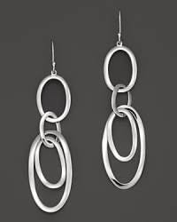 Drop earrings in a modern mix of sterling silver links. From Ippolita.