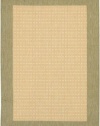 Couristan 1005/5005 Recife Checkered Field Natural/Green Rug, 5-Feet 3-Inch by 7-Feet 6-Inch