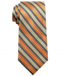 Give your stripes an energy shot. This Ben Sherman tie is an amped up palette for the office.