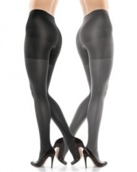 Love Your Assets by Sara Blakely, a SPANX brand Reversible Shaping Solid Tights - Black/Charcoal - 1