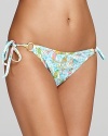 A pastel regatta print adds preppy sweetness to Lilly Pulitzer's string bikini bottom.