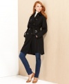 A classic topper, this MICHAEL Michael Kors wool-blend trench coat offers timeless style without skimping on warmth!