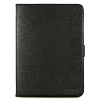 CaseCrown Synthetic Leather Opening Case with Interior Compartments (Black) for Amazon Kindle DX