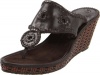 Jack Rogers Women's Del Mar Mid Canned Wedge Sandal,Dark Brown,8.5 M US