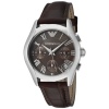 Emporio Armani Women's AR0672 Chronograph Brown Dial Brown Leather Watch