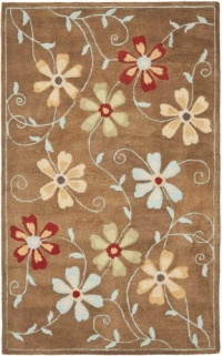 Safavieh Blossom Collection BLM784B Handmade Camel and Multi Hand Spun Wool Area Rug, 2-Feet by 3-Feet