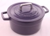 Purple (Eggplant) Enameled Cast Iron 3 Qt. Round Dutch Oven Casserole