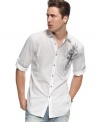 This shirt from INC International Concepts adds a graphic to make a traditional look modern and edgy.