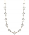 Full bloom beauty. Charter Club's garden-inspired necklace features clear glass accents in floral designs. Set in gold tone mixed metal. Approximate length: 15 inches + 2-inch extender.