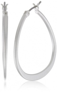 Kenneth Cole New York Silver-Tone Teardrop Hoop Earrings