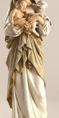 12 Inch Madonna and Child W/lamb Figurine By Josephs Studio 40735