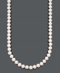 Perfect for a day at the office or paired with an elegant evening gown. Versatile cultured freshwater pearls (10-11 mm) by Belle de Mer are essential for every woman's accessory collection. 14k gold clasp. Approximate length: 22 inches.