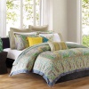 Echo Scarf Paisley Sateen Duvet Cover, Multi, Full/Queen