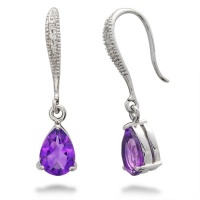 Amethyst, Peridot, Mystic Topaz, Garnet, Tanzanite Dangle Earrings In Sterling Silver