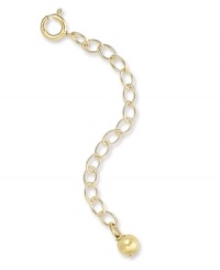 Looking for a little extra length? Add two inches to your favorite necklace with Giani Bernini 24k gold over sterling silver extension chain. Approximate length: 2 inches.