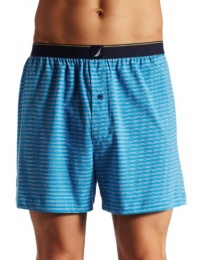 Nautica Men's Nicholas Stripe Yarn Dyed Knit Boxer Brief