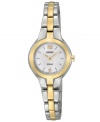 With innovative solar technology, this darling Seiko timepiece is a drop of golden sun.