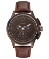 This handsome watch from GUESS is a versatile accessory with day and date functions.