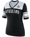 Game on! Make it known Pittsburgh Steelers fans mean business with this NFL t-shirt from Nike.