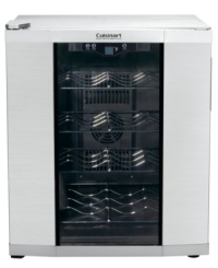 Whether it's red, white, or bubbly, you'll taste the difference when you pour a bottle from Cuisinart's elegant wine cellar. It delivers whisper-quiet, thermoelectric cooling to keep your collection at just the right temperature. Three-year limited warranty. Model CWC-1600.