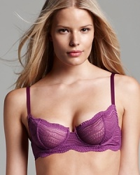 Stretch bands of chevron lace make up the soft cups of this comfortably sexy underwire bra from Cosabella. Style #DOLCE1101.