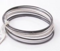 Alfani Set of Hematite & Silver Tone Metal Bangle Fashion Bracelets