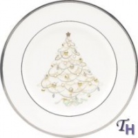 Noritake Palace Christmas Holiday Accent Plate, Platinum