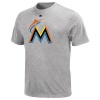 MLB Majestic Miami Marlins Youth Soft Density Official Logo T-shirt - Ash