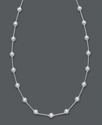 A simple layer that adds polish and shine. Giani Bernini's station necklace features shiny beads strung from a delicate chain. Crafted in sterling silver. Approximate length: 16 inches + 3-inch extender.