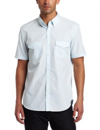 Calvin Klein Sportswear Men's Short Sleeve Fine Stripe Poplin Shirt