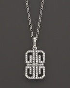 Diamonds set in 14K white gold symbol.