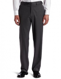 Louis Raphael ROSSO Men's Washable Wool Blend Herringbone Pattern Flat Front Dress Pant