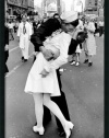 Kissing on VJ Day - Times Square Framed with Gel Coated Finish by Alfred Eisenstaedt Framed