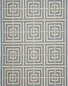 Safavieh CY6937-21 Courtyard Collection Indoor/Outdoor Area Rug, 2-Feet by 3-Feet 7-Inch, Blue and Bone