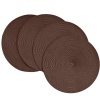 Benson Mills Victorian Round Placemats, Chocolate, Set of 4