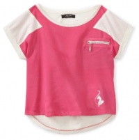 Baby Phat - Kids Girls 7-16 Color Block Tee, Pink, Medium