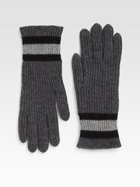 Luxurious cashmere gloves with signature web cuff detail.CashmereDry cleanMade in Italy