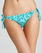 Go (blue) green! The teal hue of this printed bikini from Lilly Pulitzer is universally flattering, while the string ties are ideal for catching rays.