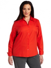 Jones New York Women's Easy Care Shirt, Nectarine, 14W