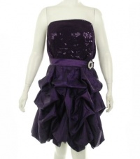 Trixxi Girl Strapless Sequin Dress Purple 3X