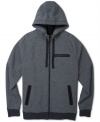 Warm it up with this marled sherpa hoodie from American Rag and give your look direction this winter.